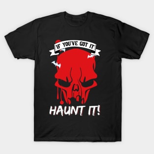 Halloween Costume Scary Skeleton Skull Face Horror Party T-Shirt